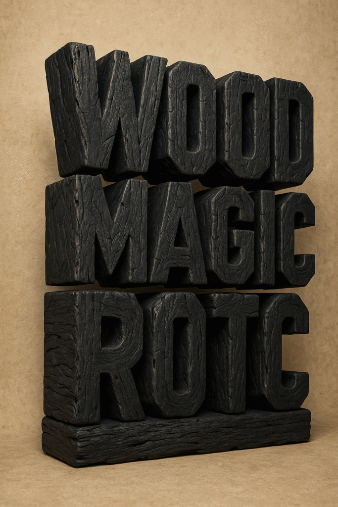 3D Wooden Text
