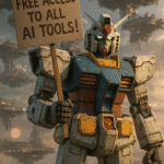 Giant Mecha with Text